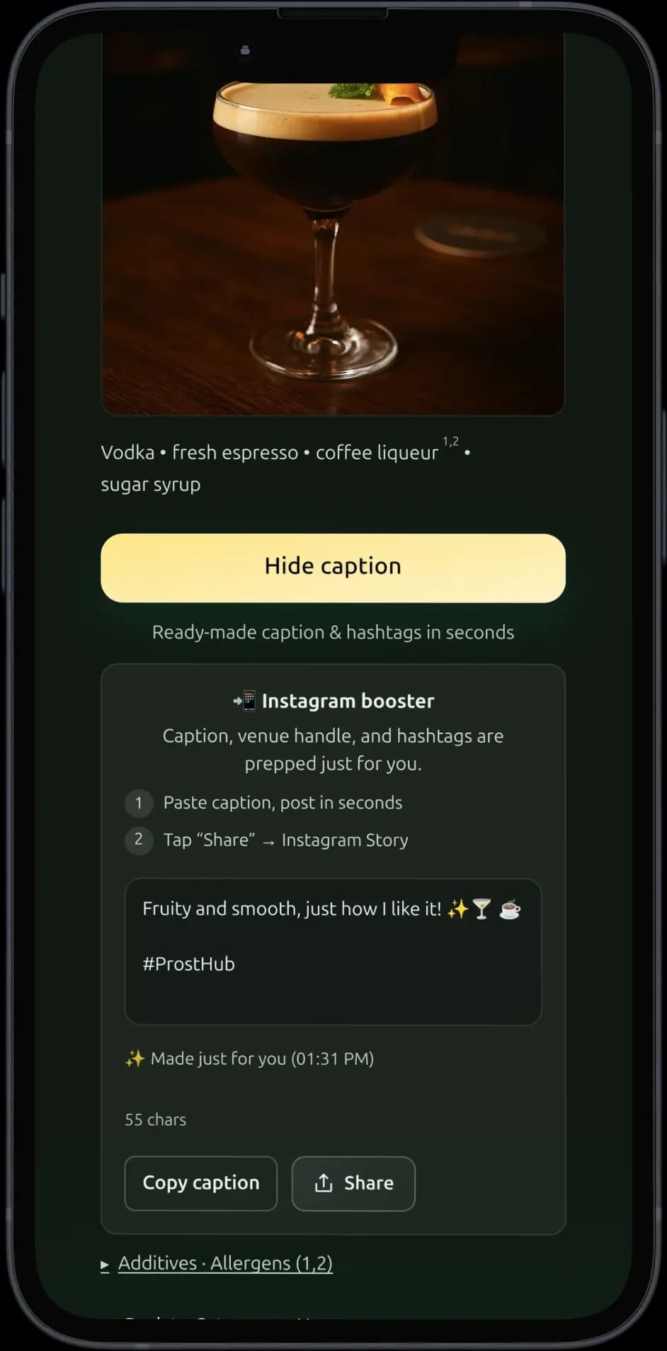Instagram booster preview